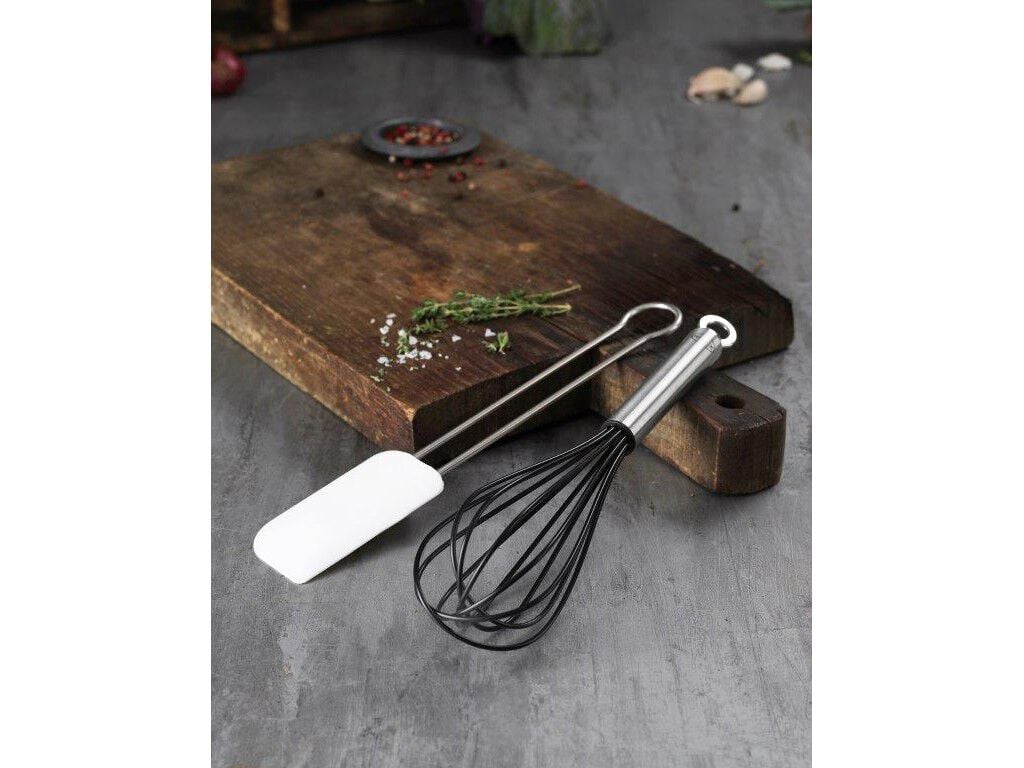 Spatel/slickepott 26 cm St&aring;l/Vit