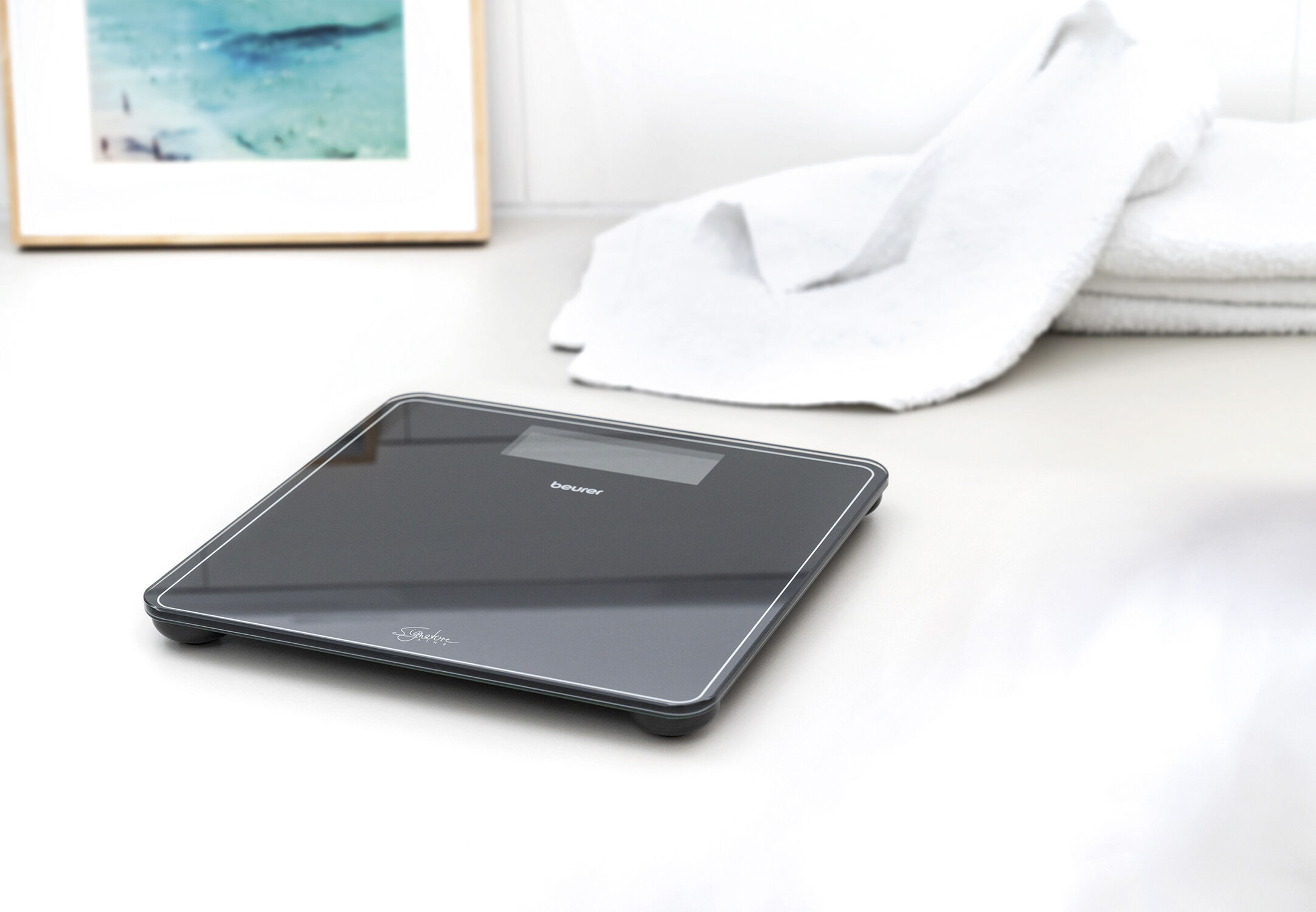 Svart badrumsv&aring;g i glass GS 400