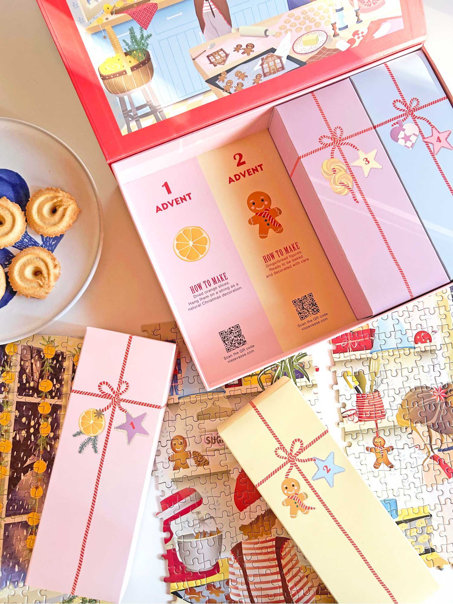 SWEET CHRISTMAS - puslespilsadventskalender med 1000 brikker