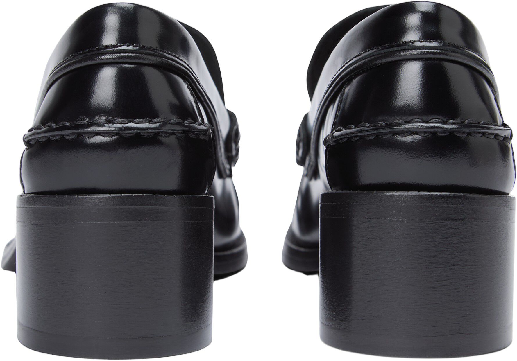 Patent Leather Block Heel Loafers