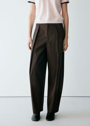 Balloon pleated trousers