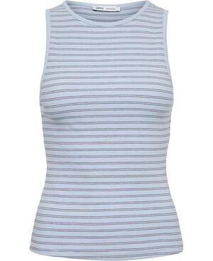 Ribbed cotton-blend top