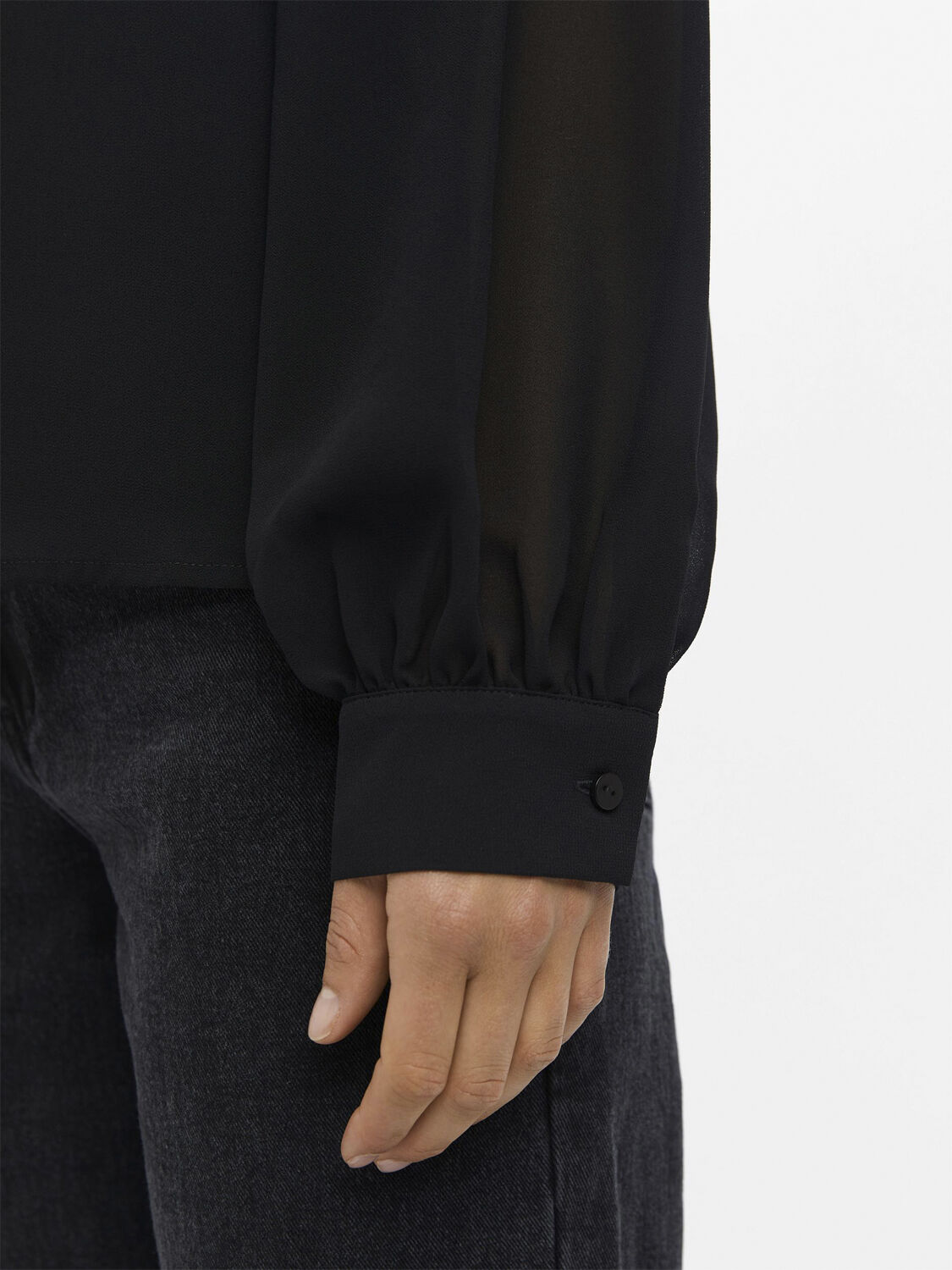 OBJMILA L/S HIGH NECK TOP NOOS