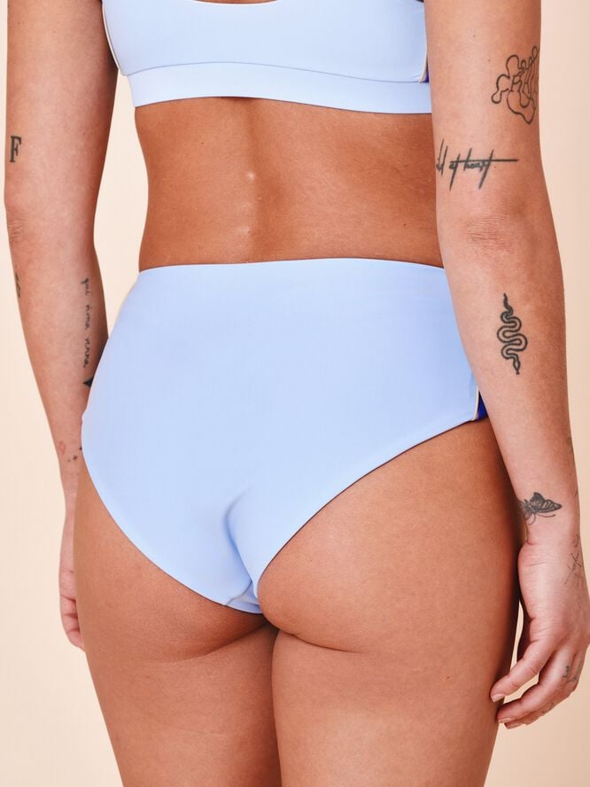 Ubud Colorblock high-waisted bikini bottom - Nero