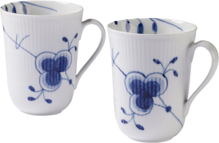 Blue Fluted Mega 33 cl mugg 2-pack