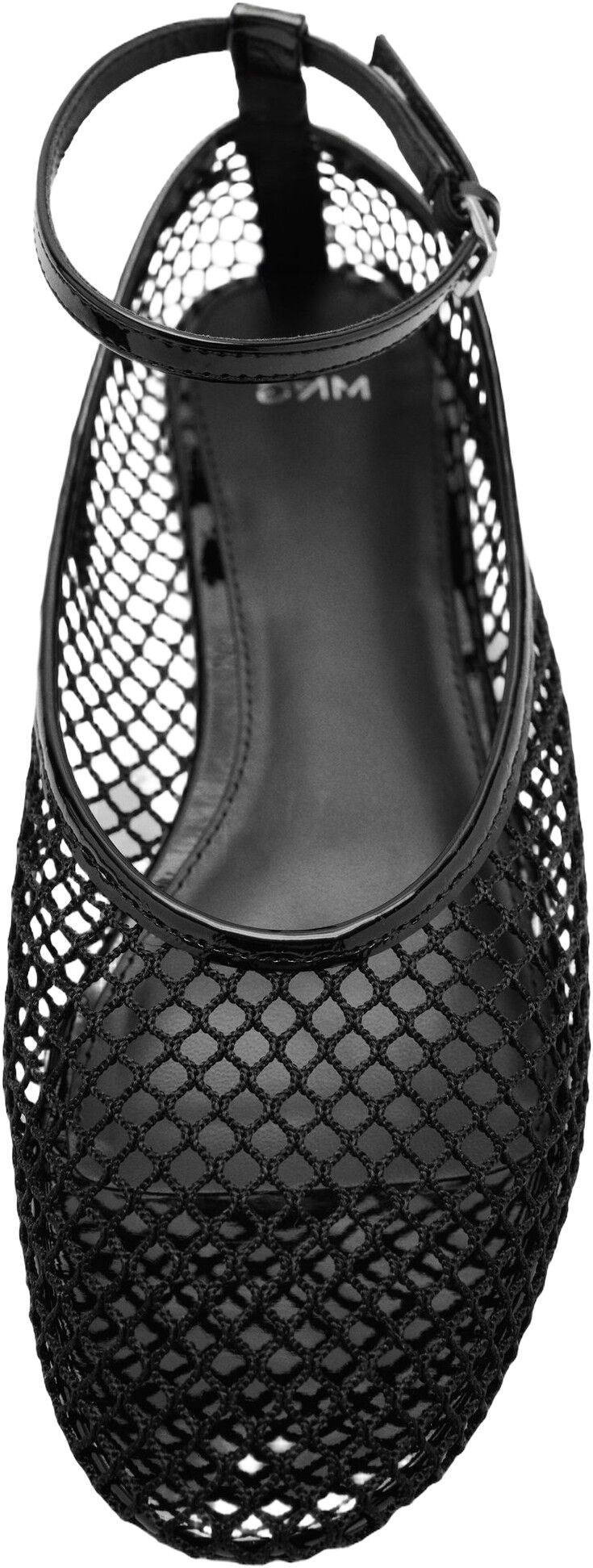 Ballet flats with mesh bracelet
