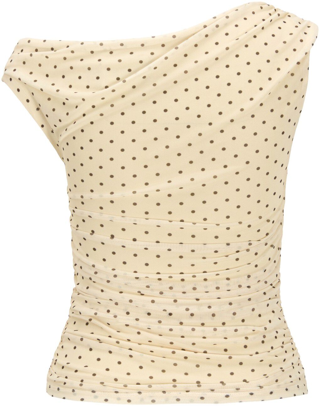 JXELVIRA MESH DRAPY TOP WVN LN