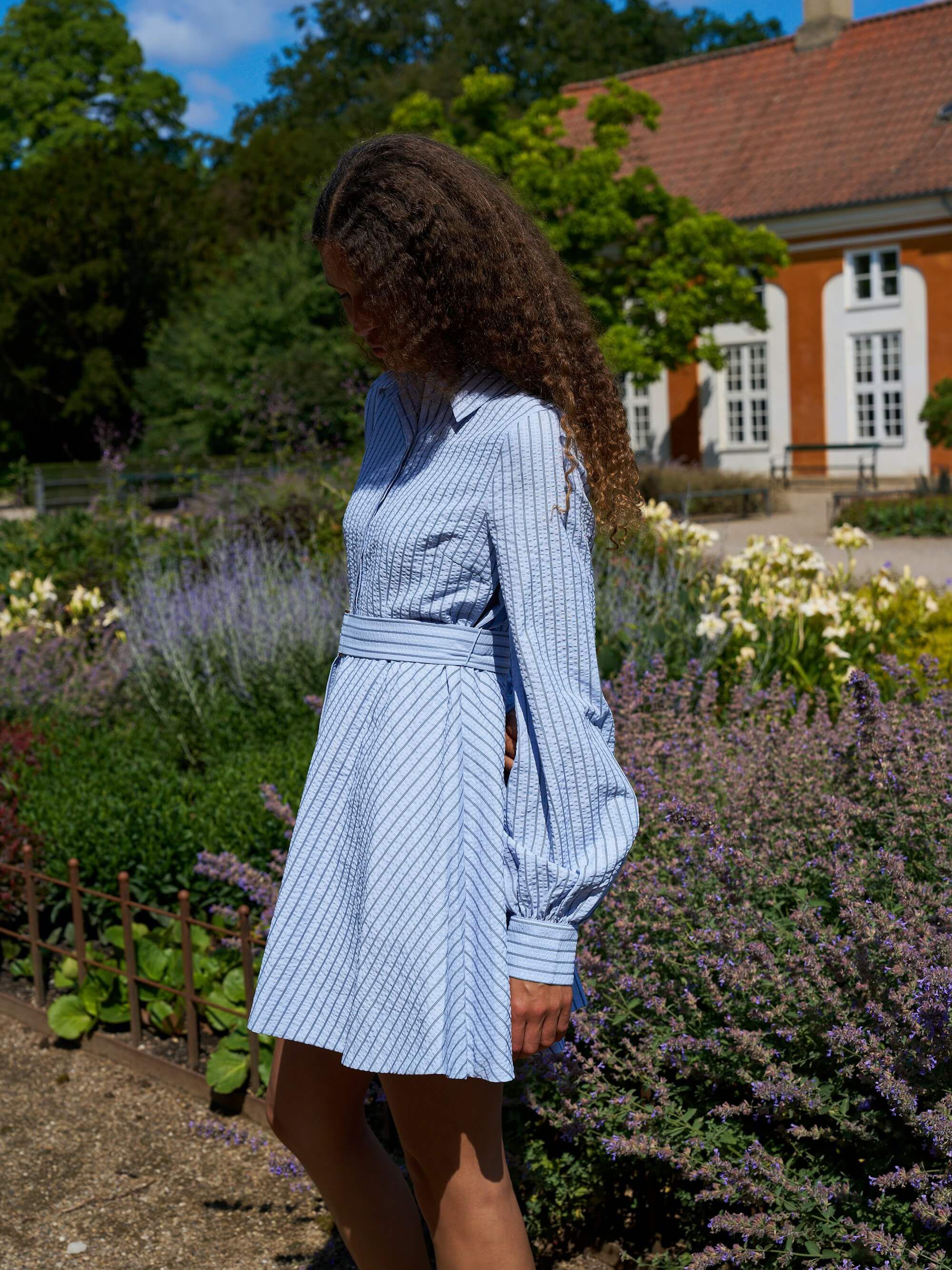 Felice Striped Crepe Dress