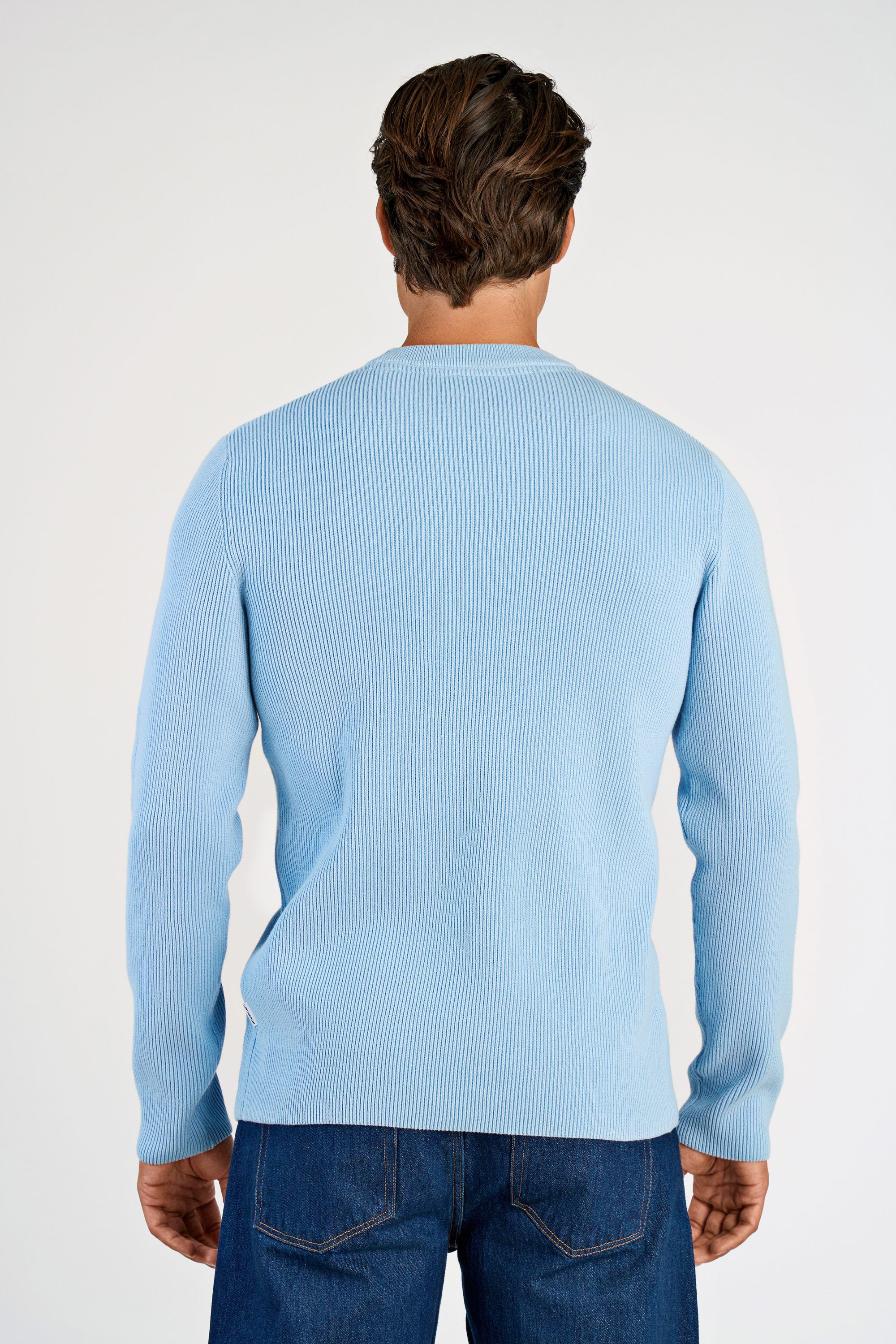 Rib knitted o-neck knit