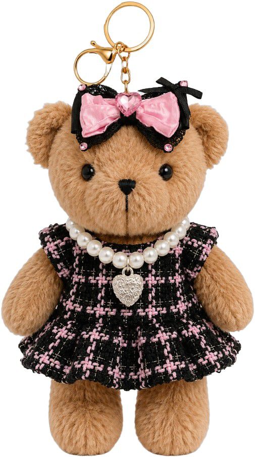 Bear Buddy, Tweed kjoles&aelig;t i sort og pink