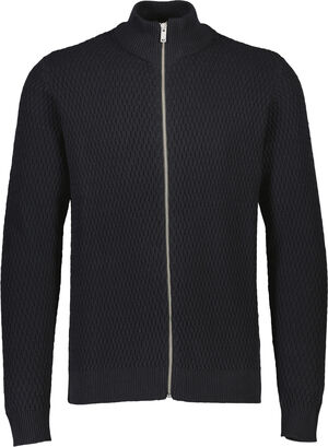 Zip through structure cardigan