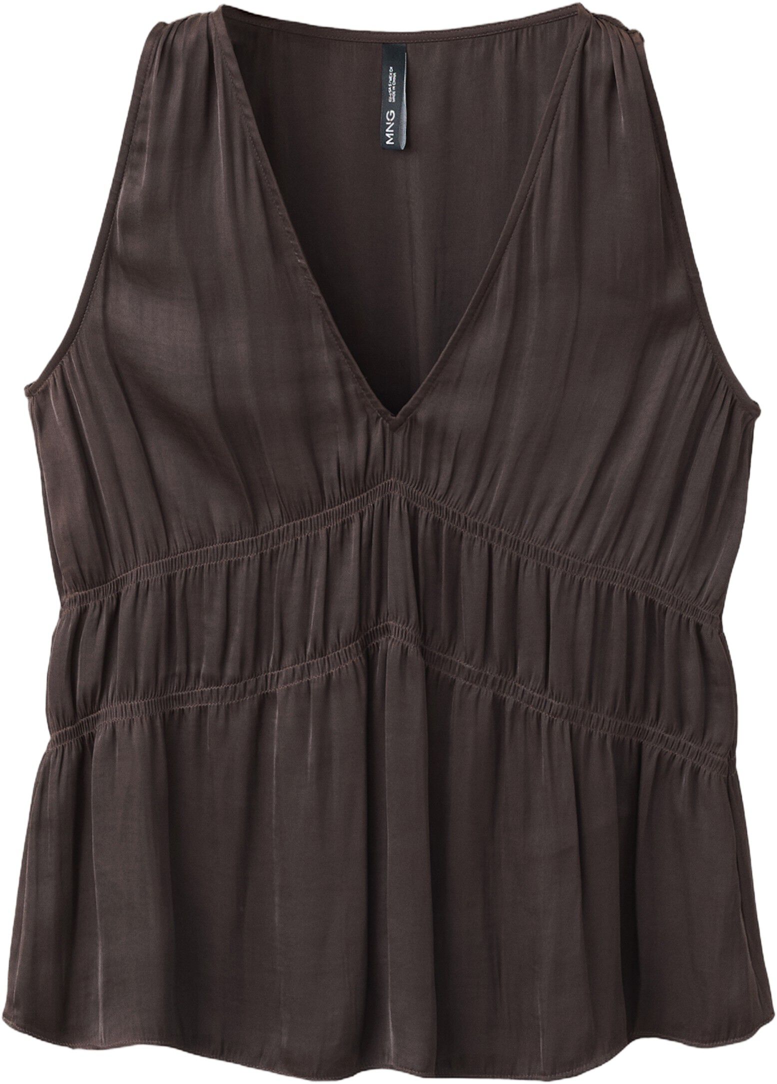 Ruched V-neck top
