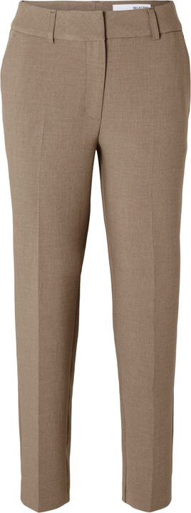 Slfrita-Ria Mw Crop Pant Camel Mel Noos