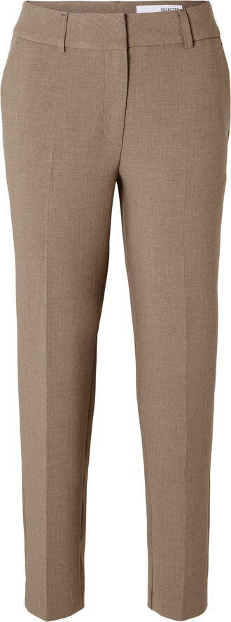 Slfrita-Ria Mw Crop Pant Camel Mel Noos