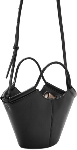 Mini shopper-style shoulder bag