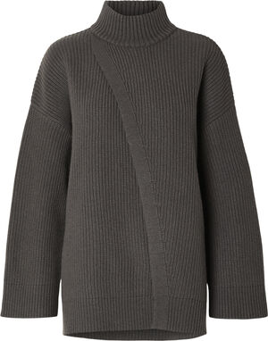 SLFRIVEA LS LONG WOOL KNIT HIGH NECK