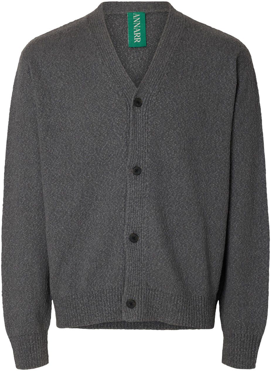 Anrrolf Boucle Ls Knit V-Neck Cardigan
