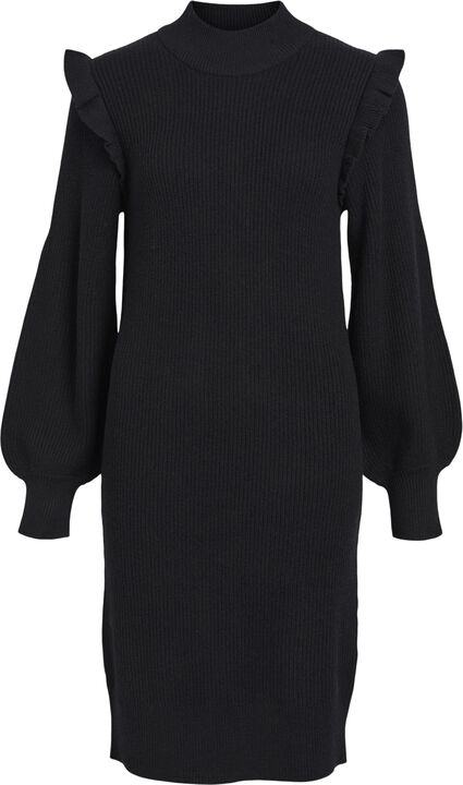 OBJMALENA L/S RUFFLE KNIT DRESS NOO