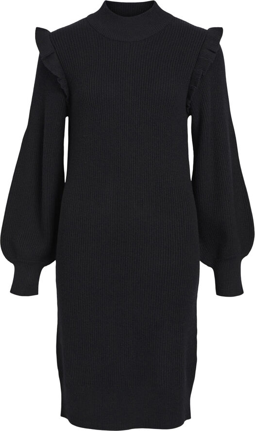 OBJMALENA L/S RUFFLE KNIT DRESS NOO