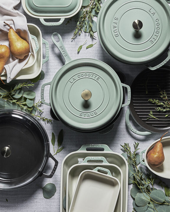 Ceramique Ugnsform set 2 Eukalyptus rekt