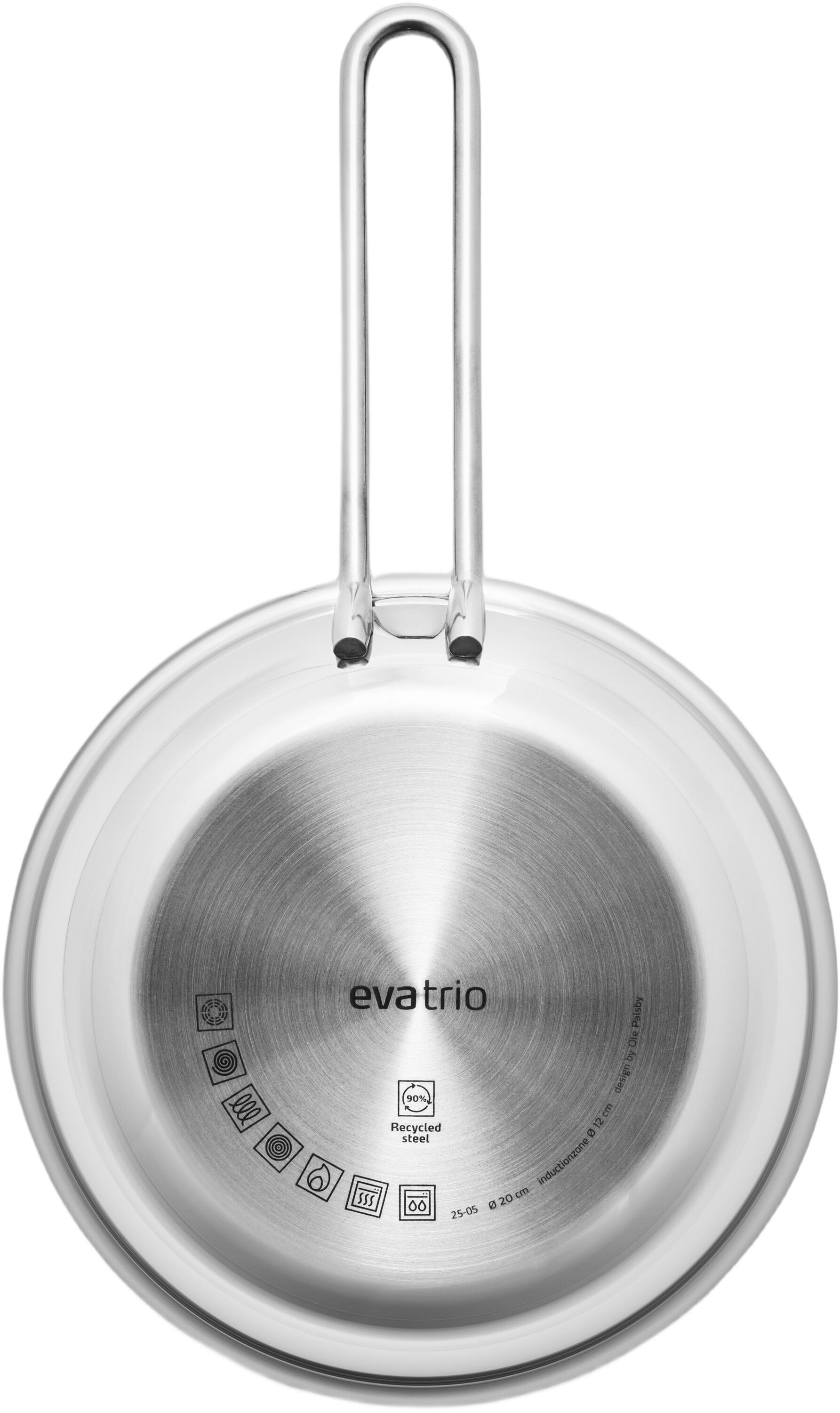 Stainless Steel Stegepande 20 cm steel base