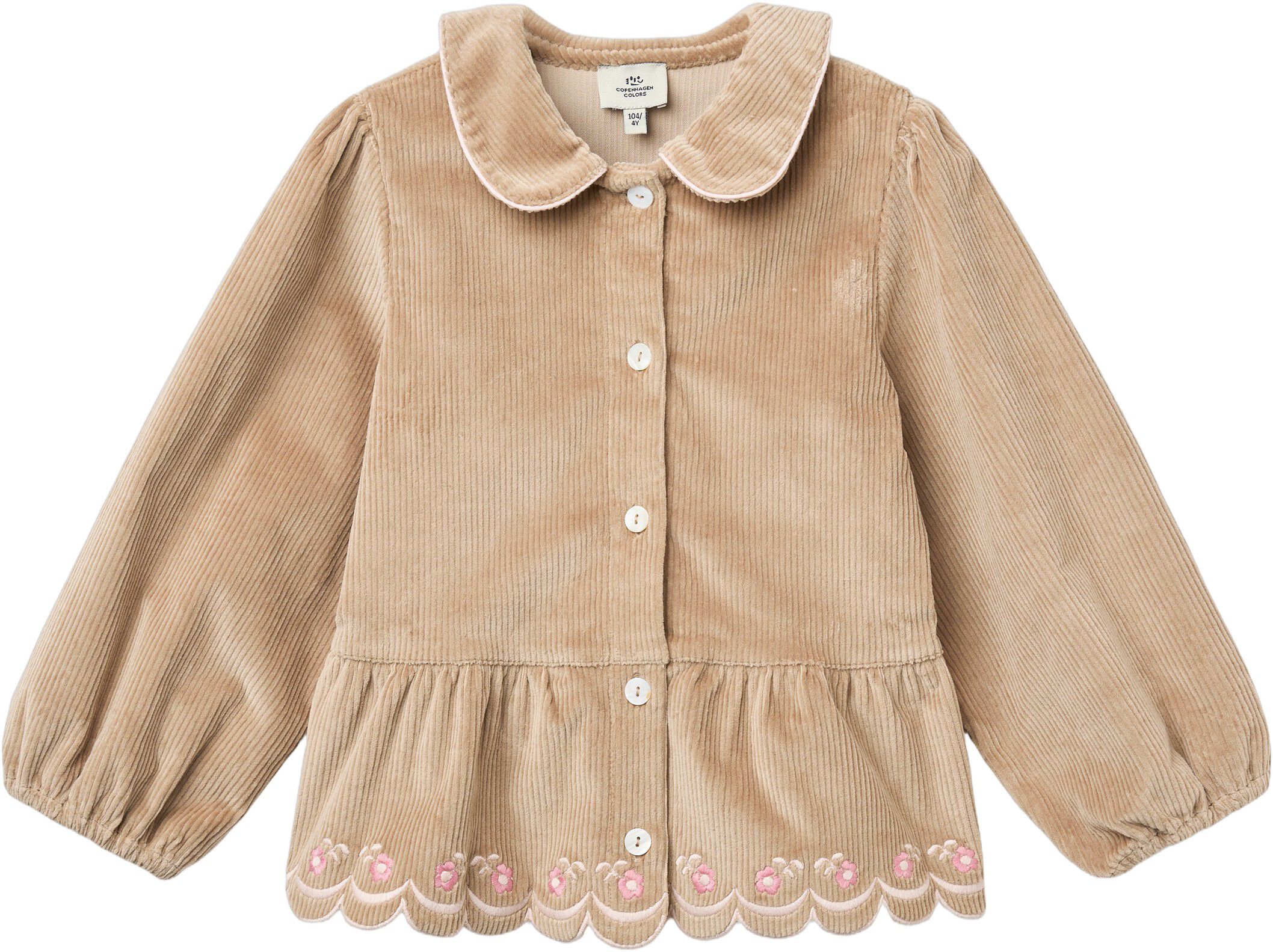 Corduroy Blouse W. Emb.