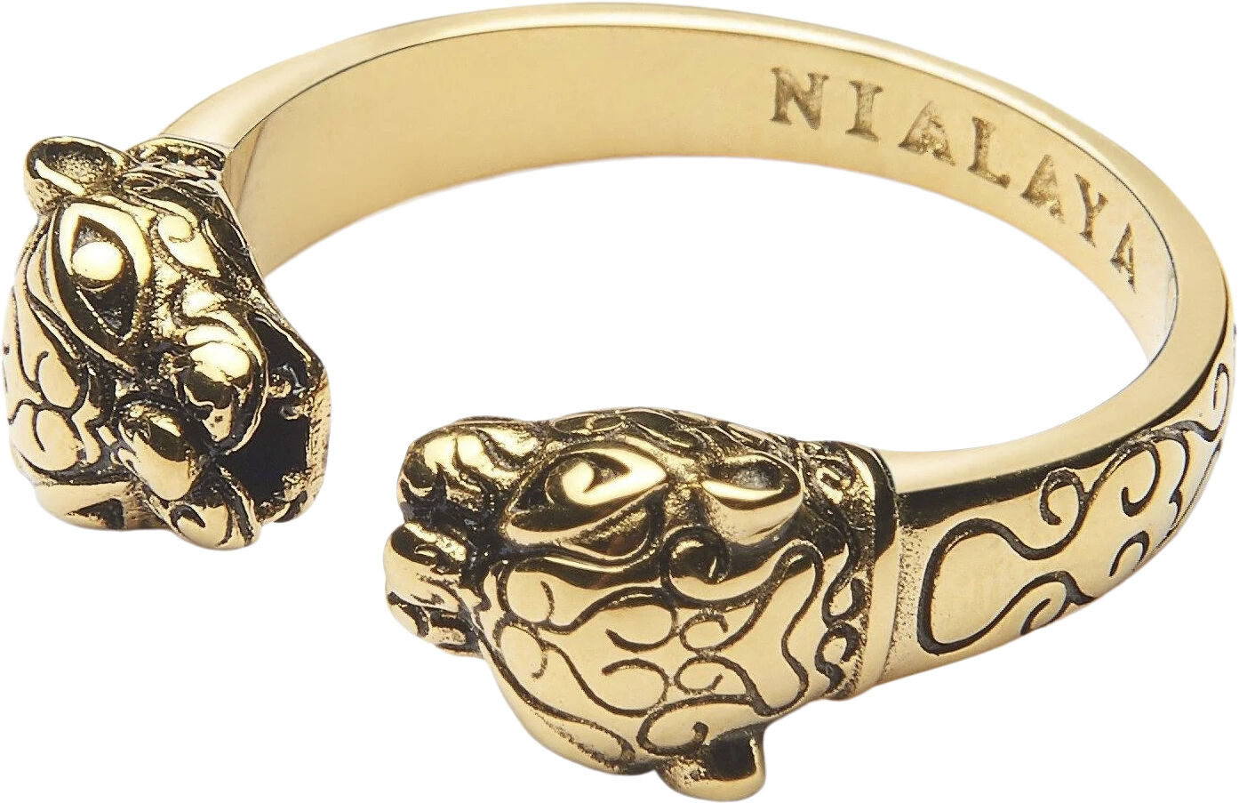 Men's Gold Plated Panther Ring