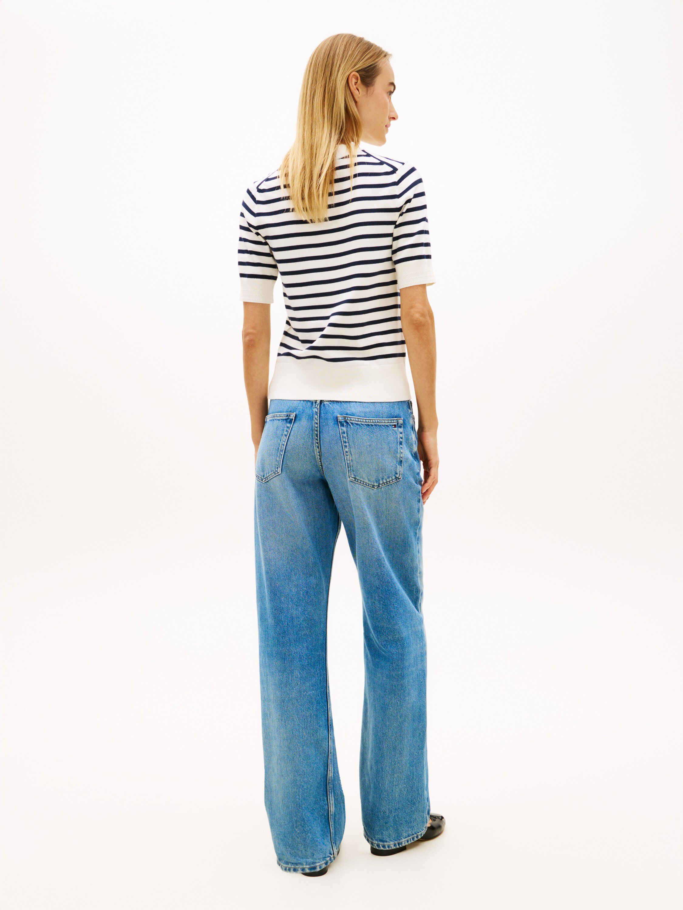 Fine Knit Jersey Short Sleeve Jumper