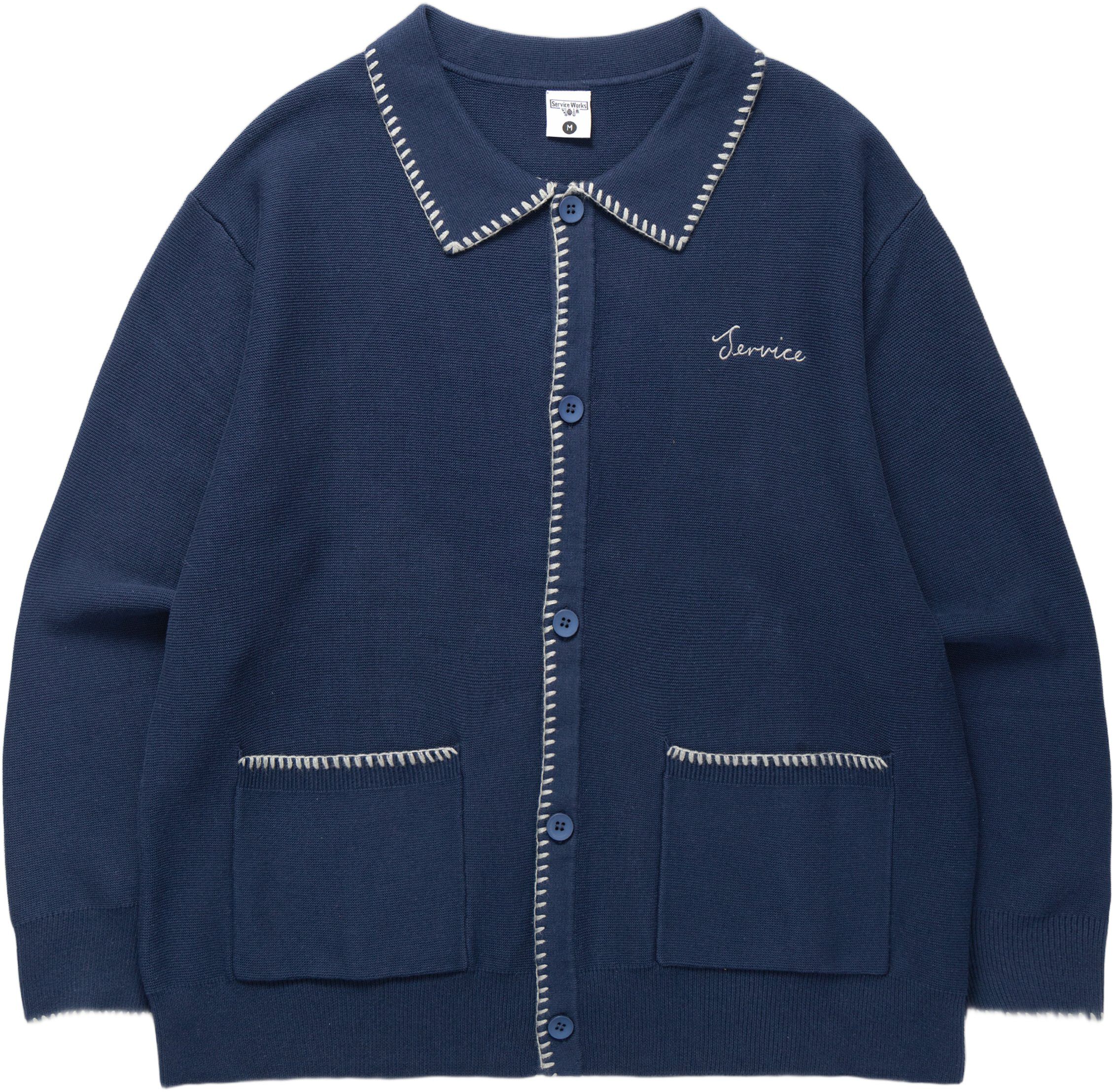 BLANKET STITCH CARDIGAN