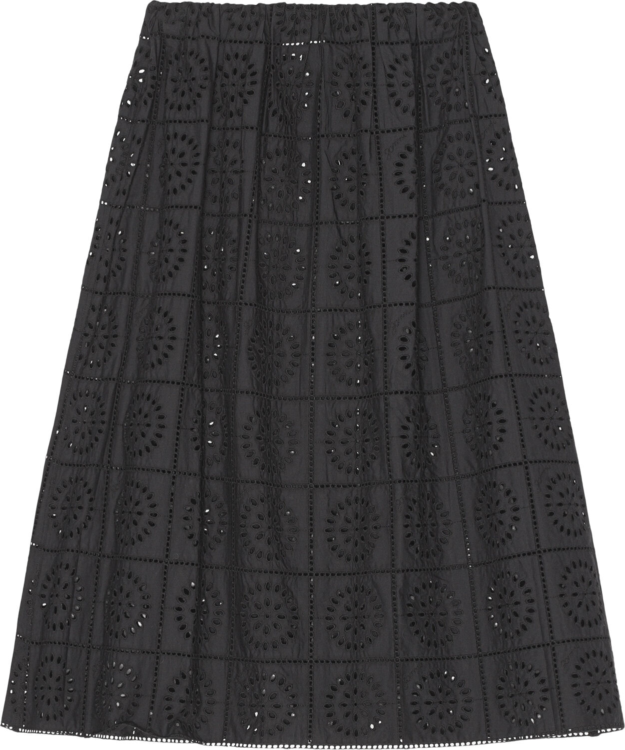 Kjol i broderie anglaise