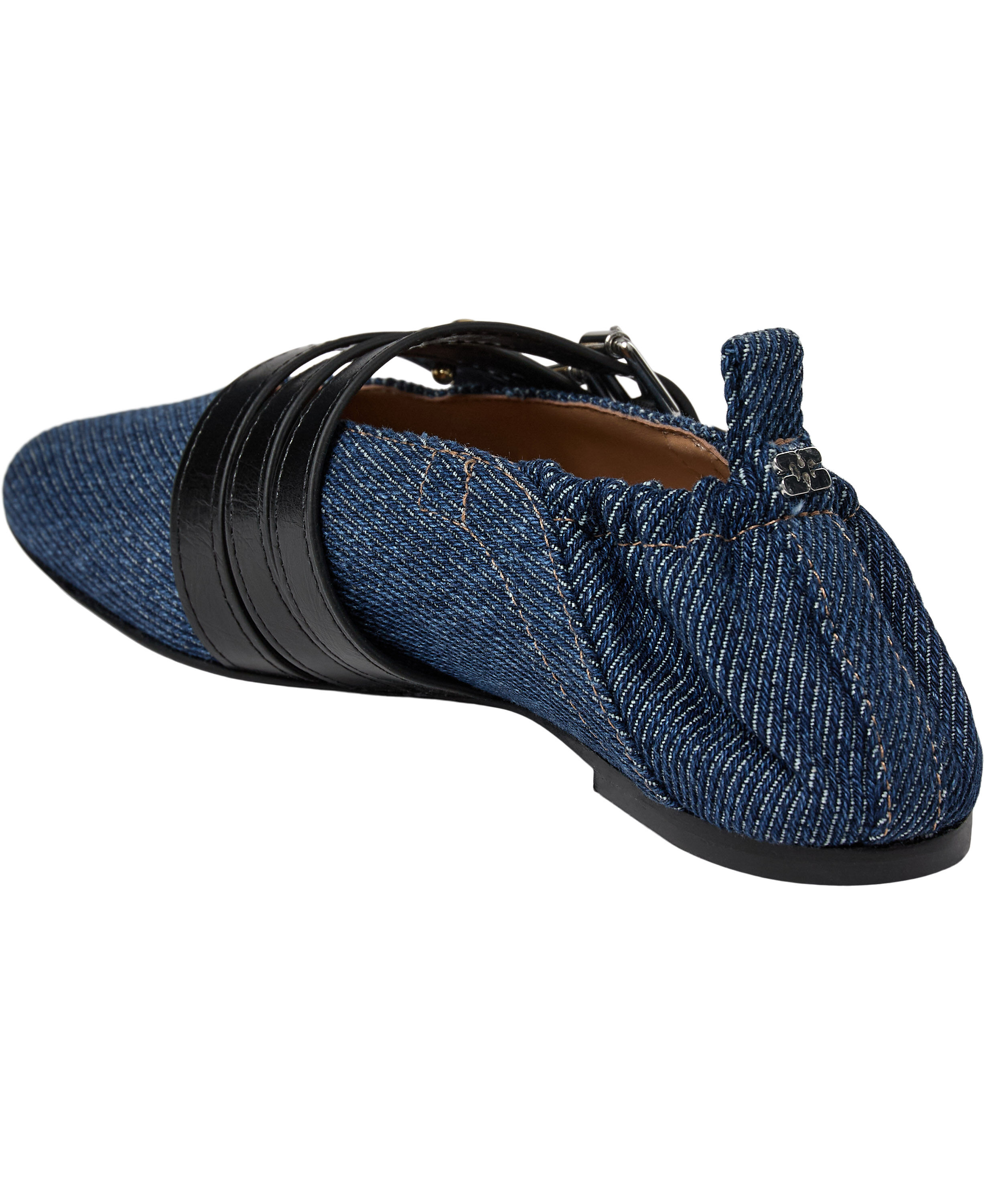 Sue Triple Ballerina Denim Fringed