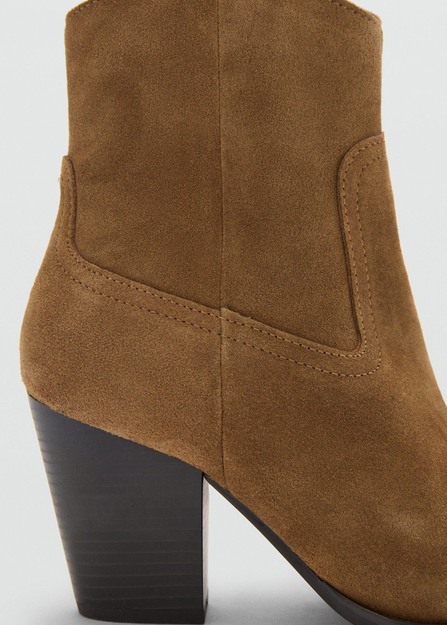 Suede block-heel boots