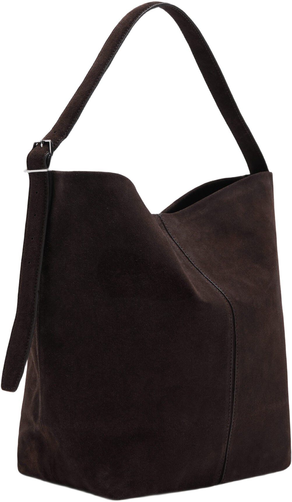 Suede shopper bag