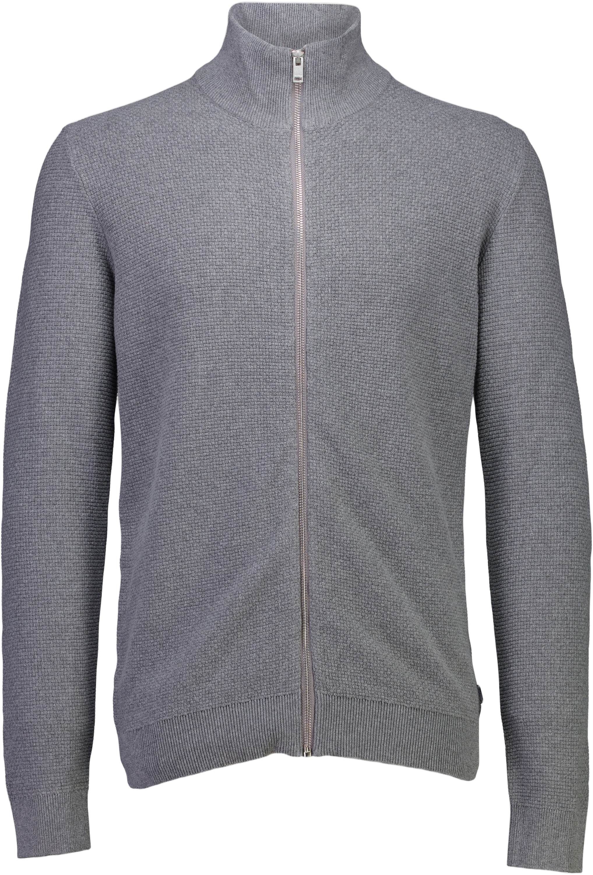 Recycle structure zip cardigan