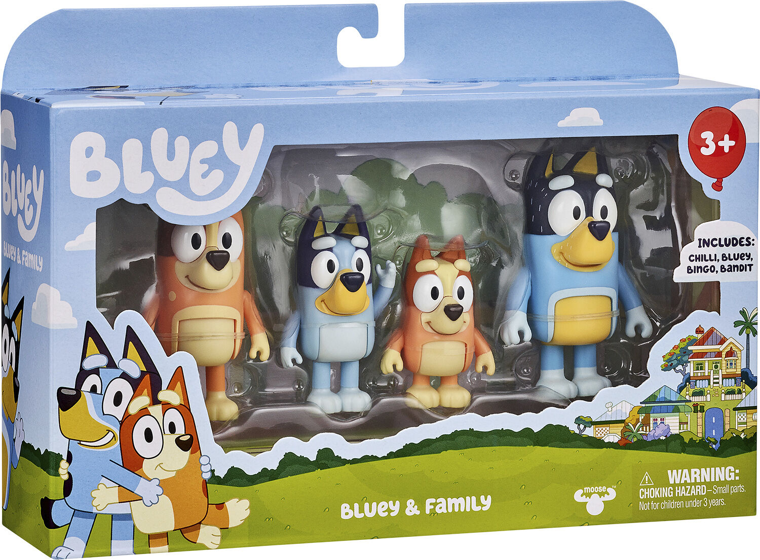 BLUEY FIGURE 4PK - family pk