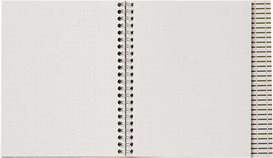 NELA Wirebound Spiral Notebook - Medium, gr&oslash;n