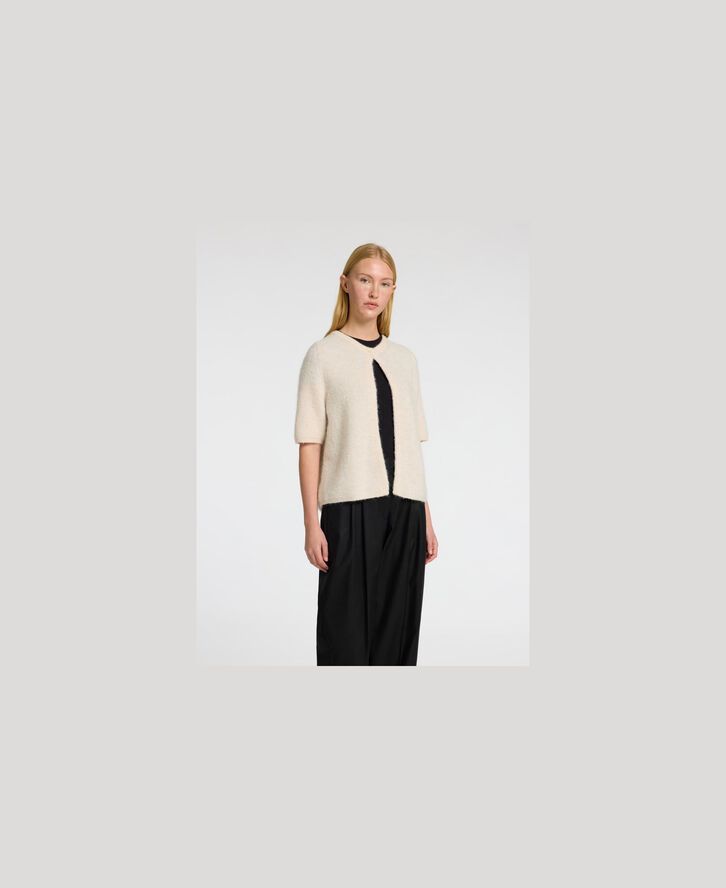 WOOL RIB KNIT CARDIGAN NO