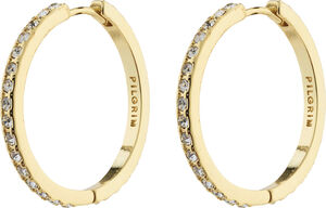 EBNA maxi crystal hoops gold-plated