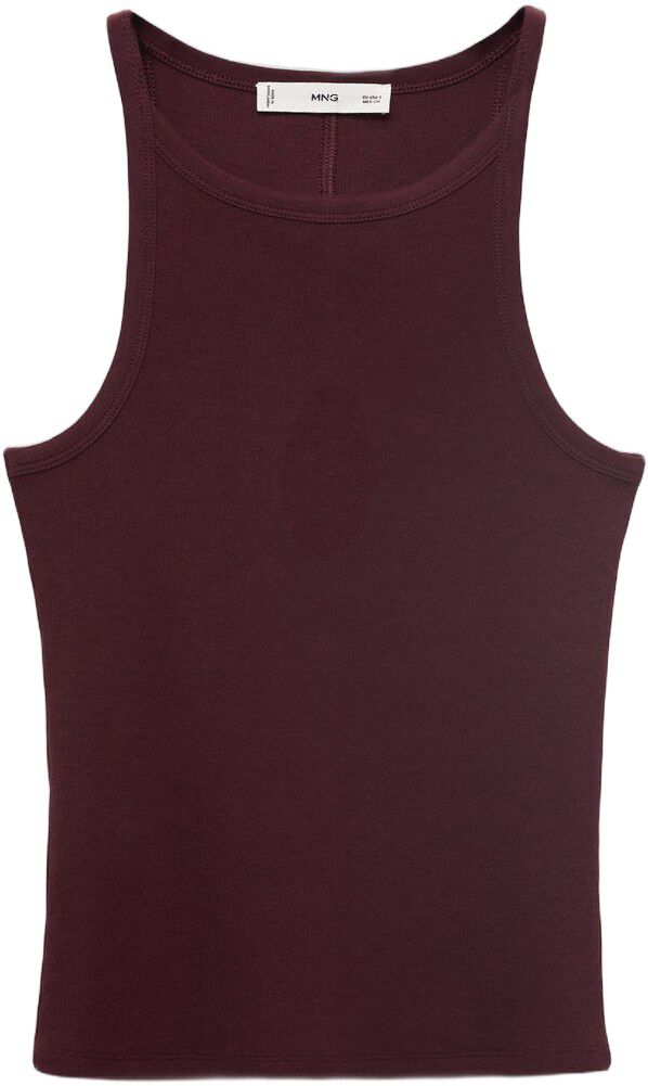 Ribbed cotton-blend top