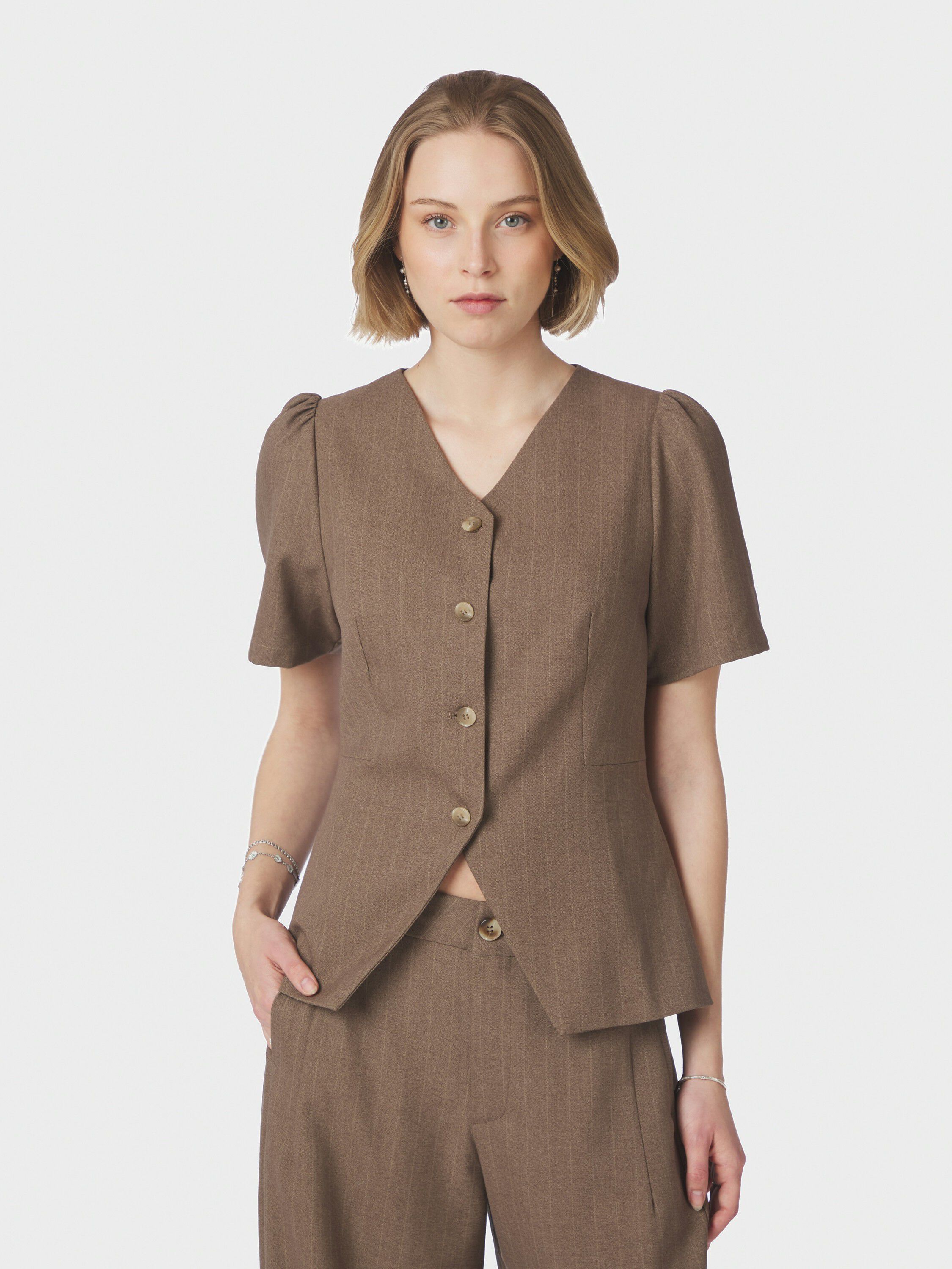 Jules Pinstripe Blouse