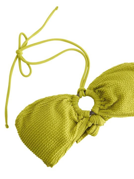 Krøllet bandeau bikinioverdel