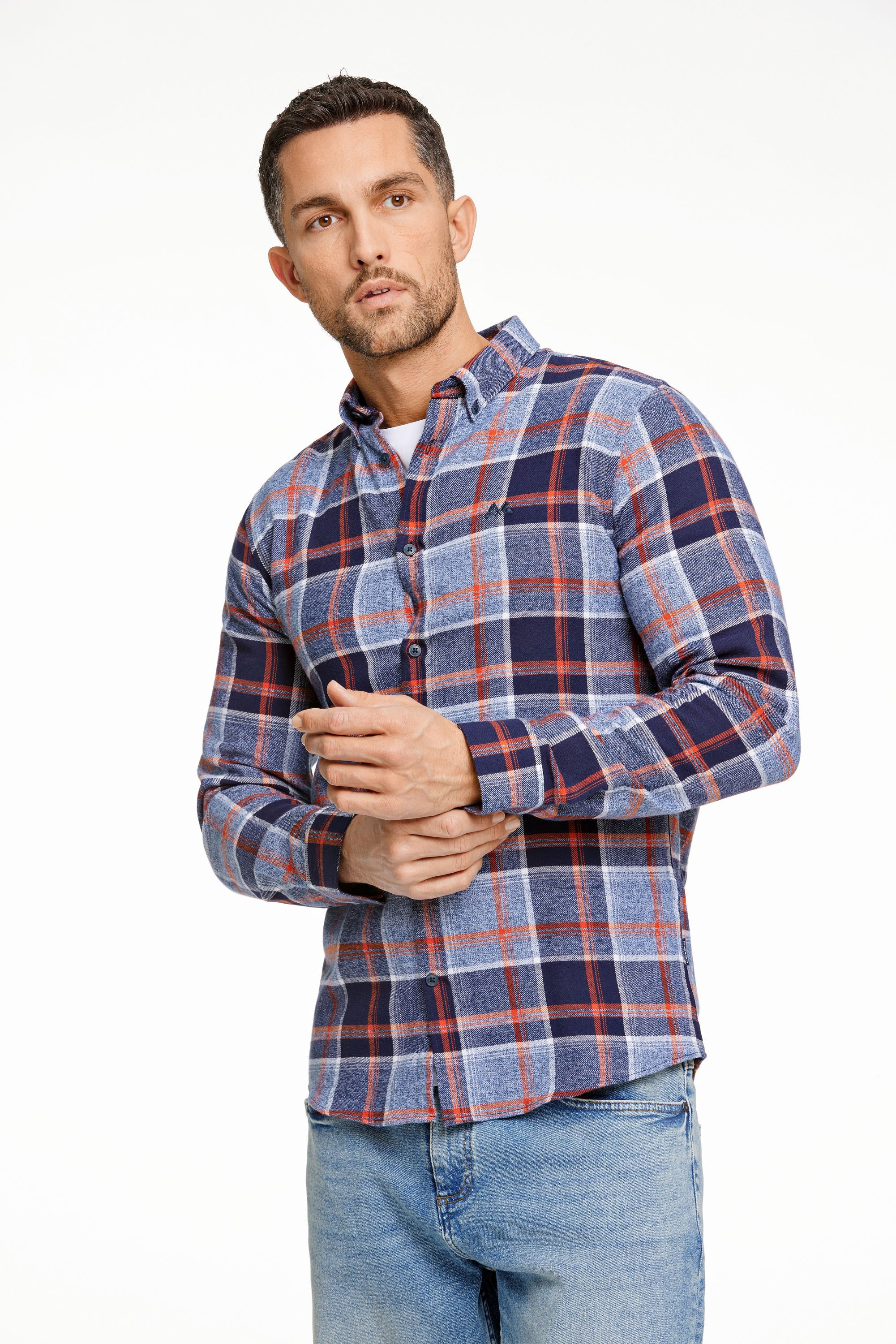 Brushed checked shirt L/S