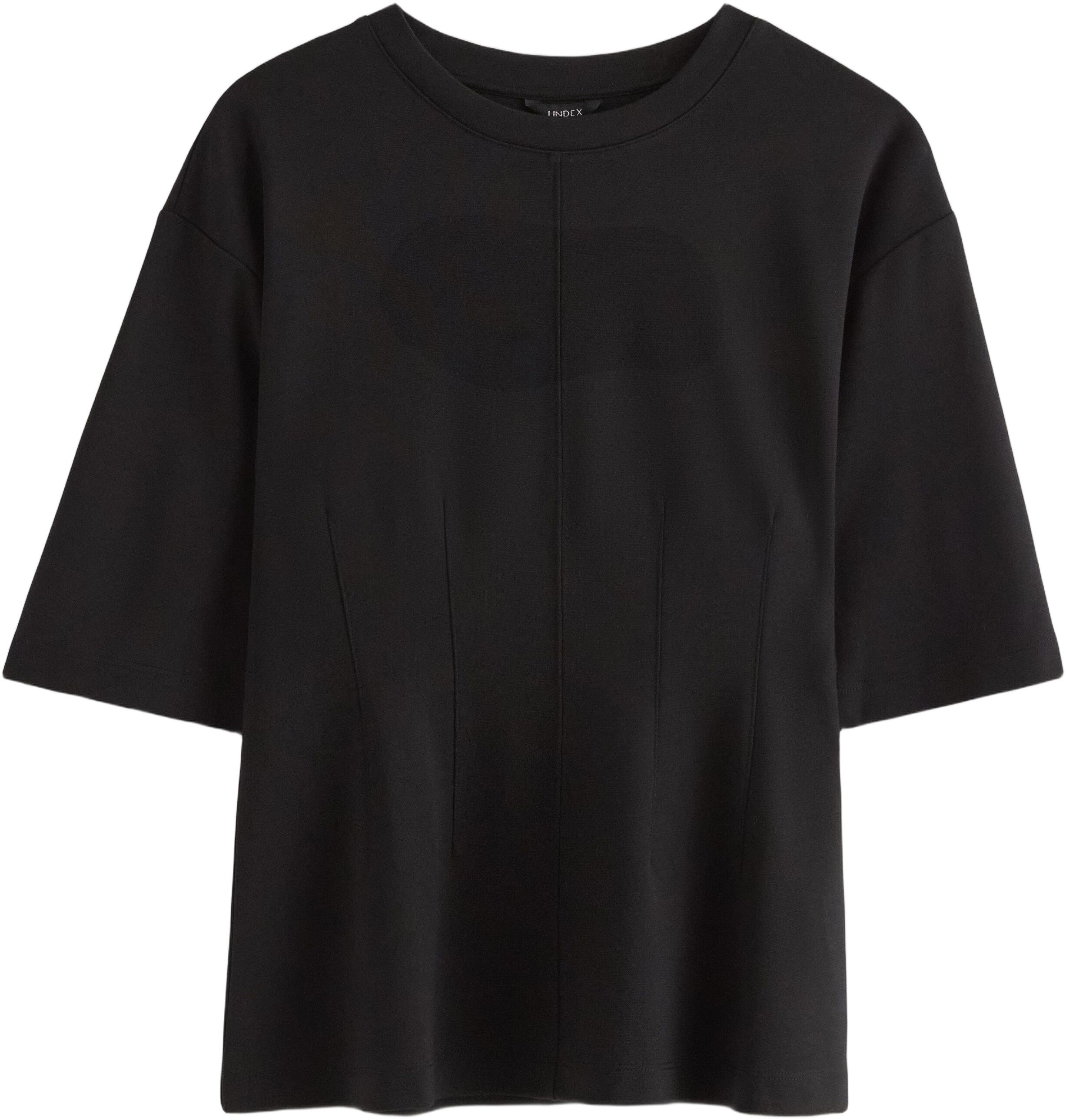 Peplumtopp i mjuk viskos med figurn