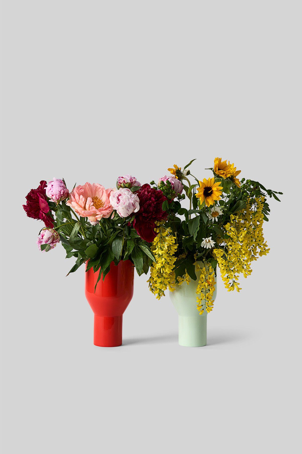 VASE, FLOWERSHADE, RED