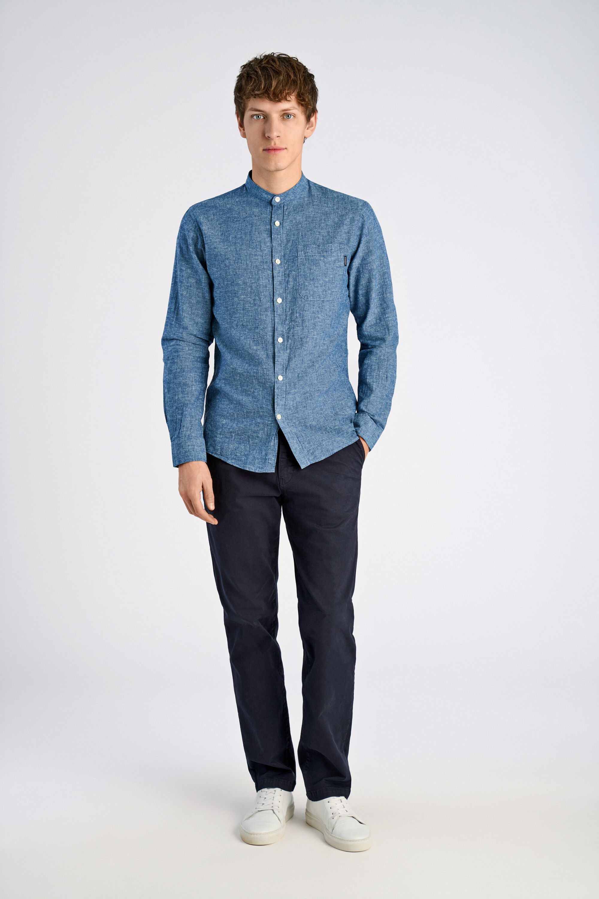 Cotton/linen shirt L/S