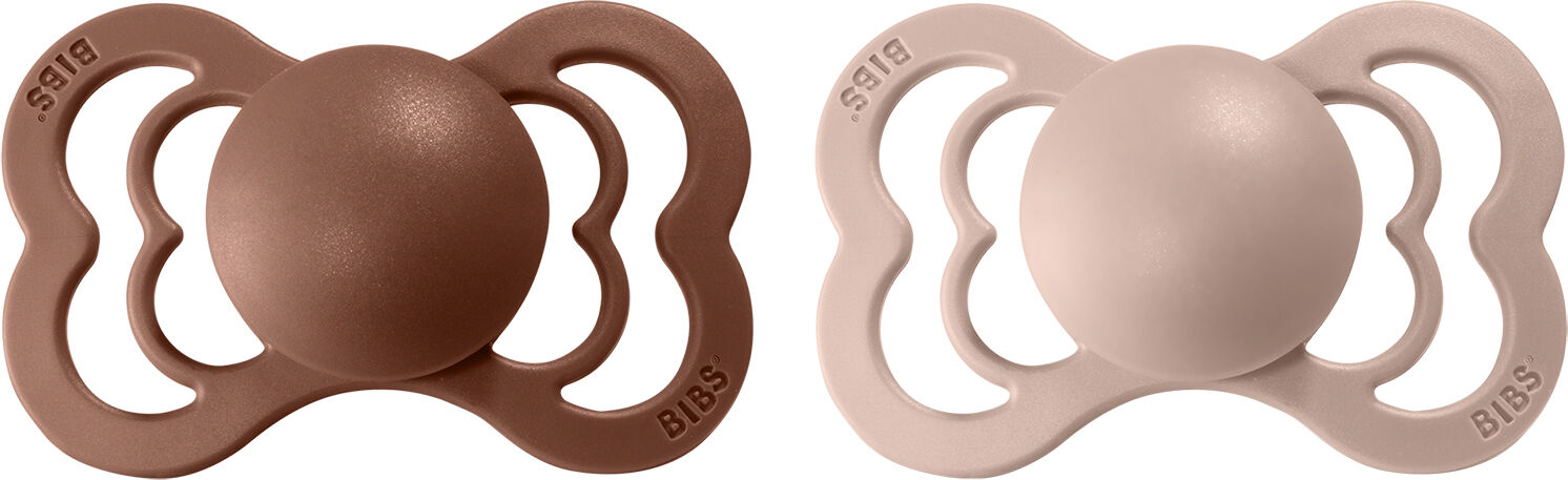 BIBS Supreme 2 PACK Silicone Size 1 Haze/Blossom