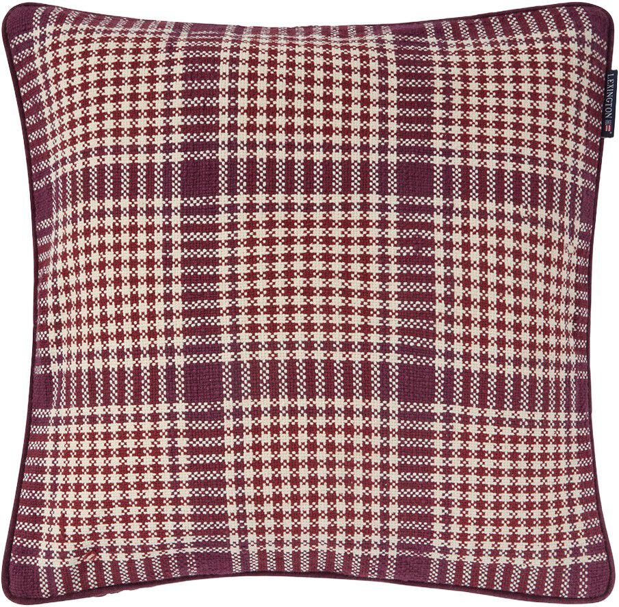 Checked Recycled Cotton Pillow Cover