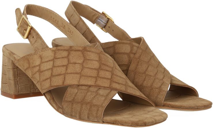 Sandal med blokhæl