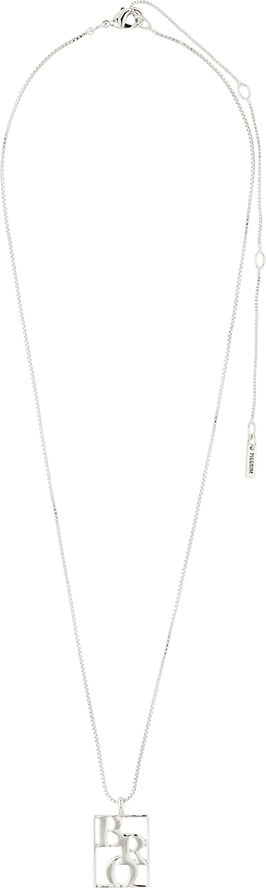 LOVE TAG, recycled BRO necklace silver-plated