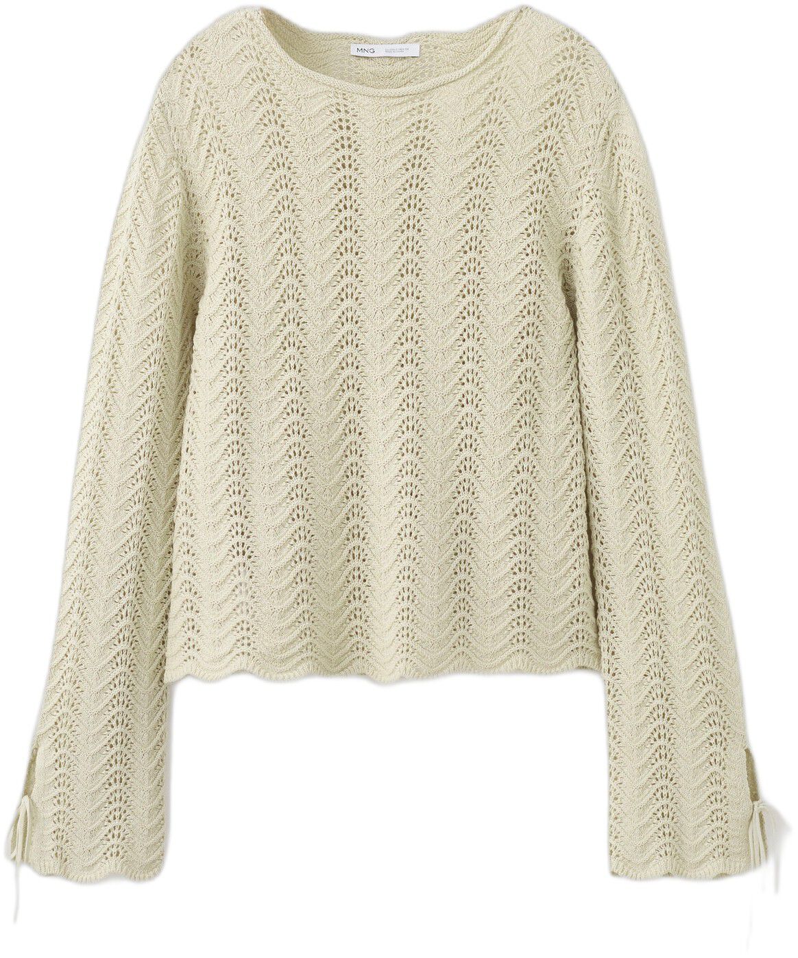Knitted sweater with openwork detai